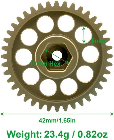 AMK Tamiya Super Clod Buster Gear 40T Tamiya Hardened Aluminum Diff Spool Gear for 1/10 RC Vehicle Super Clod Buster TAM92437 TAM58518A Tamiya Upgrades Accessories in Saudi Arabia