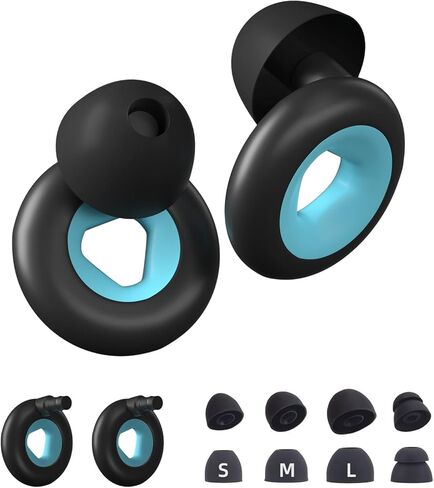 سدادات أذن عازلة للضوضاء للنوم - سدادات أذن للنوم والتركيز - زوجان من سدادات الأذن المرنة المصنوعة من السيليكون القابلة لإعادة الاستخدام لتقليل الضوضاء، سدادة أذن للأشخاص الذين ينامون على الجانب وحساسين للضوضاء in Kuwait