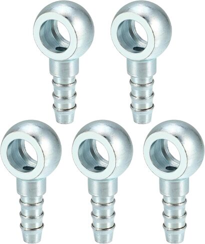 ACROPIX 10mm Diameter 7.5 mm OD Banjo Hose Barb Bolt Fittings Universal Banjo Fitting Fuel Line Adapter Connector for Motorcycle Car Silver Tone - Pack of 1 in Saudi Arabia