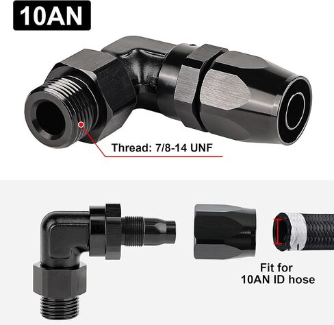 EVIL ENERGY 10AN Hose End to 10AN ORB 90 Degree Fitting Swivel for CPE Braided Hose in Saudi Arabia