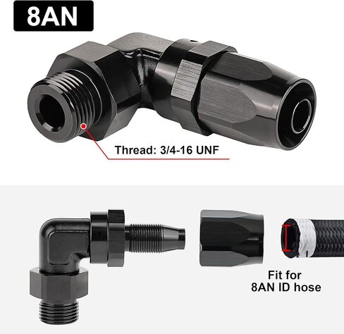 EVIL ENERGY 10AN Hose End to 10AN ORB 90 Degree Fitting Swivel for CPE Braided Hose in Saudi Arabia