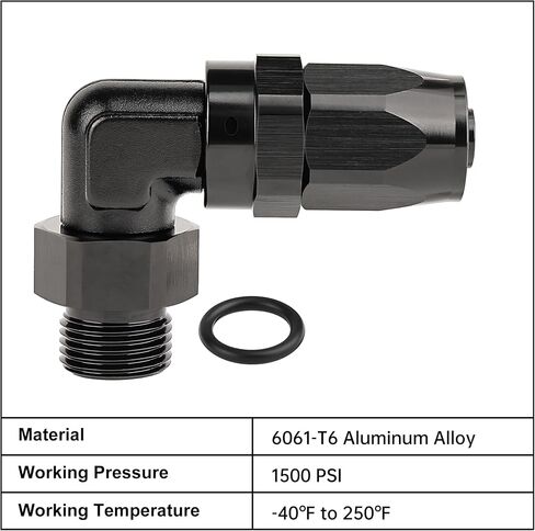 EVIL ENERGY 10AN Hose End to 10AN ORB 90 Degree Fitting Swivel for CPE Braided Hose in Saudi Arabia