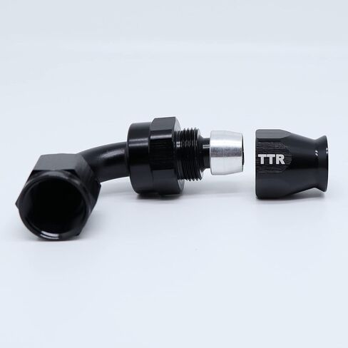 AN-6 6AN AN6 90 Degree PTFE Reusable Swivel Fitting Hose End Grade A Black 80-090-06BK in Saudi Arabia