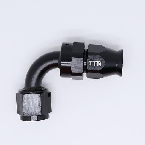 AN-6 6AN AN6 90 Degree PTFE Reusable Swivel Fitting Hose End Grade A Black 80-090-06BK in Saudi Arabia