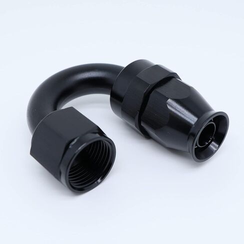 AN-6 6AN AN6 90 Degree PTFE Reusable Swivel Fitting Hose End Grade A Black 80-090-06BK in Saudi Arabia