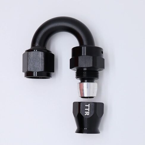 AN-6 6AN AN6 90 Degree PTFE Reusable Swivel Fitting Hose End Grade A Black 80-090-06BK in Saudi Arabia