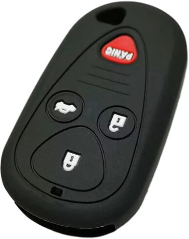 غطاء مفتاح فوب من مطاط السيليكون متوافق مع 2001-2009 Acura CL EL RL TL TSX OUCG8D-387H-A OUCG8D-387H8A KOBUTAH2T (أسود + وردي) in Saudi Arabia