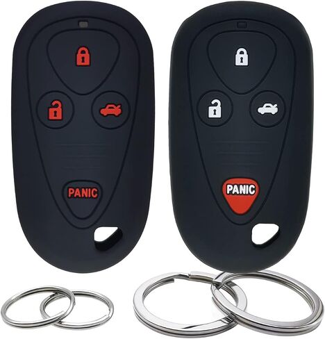 GFDesign 2 Pcs Silicone 4 Buttons Key Fob Cover Remote Case Keyless Rubber Protector Holder Compatible with Acura CL RL TL TSX in Saudi Arabia
