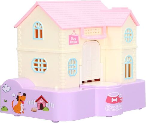 Fun Puppy Villa Piggy Bank, Lucky Dog House Automatic Swallowing Piggy Bank with Light and Music Effects Children's Toy Gifts( Lucky Dog) in Saudi Arabia