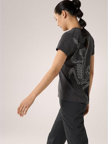 قميص Arc'teryx Taema Arc'Bird برقبة دائرية SS للسيدات | قمة أداء خفيفة ومريحة لجميع الجبال in Saudi Arabia