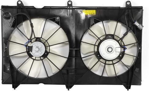 DNA MOTORING OEM-RF-0663 مجموعة مروحة تبريد الرادياتير على طراز المصنع متوافقة مع 2003-2007 Accord 2.4L in Saudi Arabia