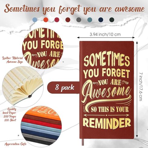 Yeaqee 16 Pcs Thank You Gifts Leather Journals with Ballpoint Pen A6 Journal Notebook Bulk Teacher Appreciation Gifts Coworker Leaving Gifts Inspirational Notebooks for Men Women Teacher Volunteer in Saudi Arabia