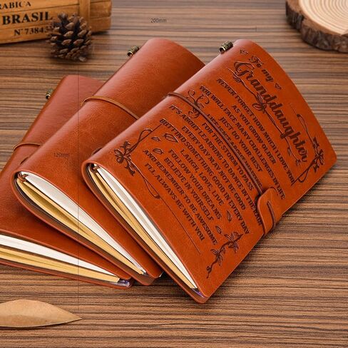 papasgix to My Daughter Leather Journal-120 Page 7.9"x 4.9" Refillable Travel Diary, Personalized Leather Notebook Journals, Graduation Ceremony Birthday Diary Gifts(From Dad, Brown) in Saudi Arabia