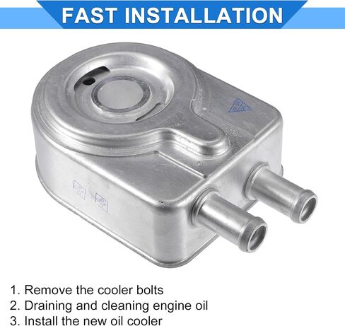 Engine Oil Cooler Kit Compatible for Hyundai Tucson 2018-2021, Durable Aluminum Alloy Silver Tone Transmission Oil Cooler with O-ring Seals in Saudi Arabia