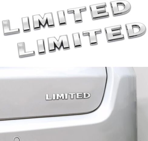 2PCS Chorme Limited Emblem Sticker Badge Decal Fender Side Rear Emblem Badge kit with Full Coverage Adhesive for JP Truck/SUV/Pickup Rear Tailgate in Saudi Arabia