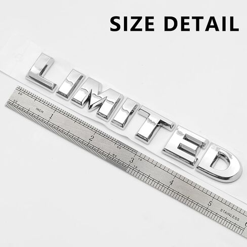 2PCS Chorme Limited Emblem Sticker Badge Decal Fender Side Rear Emblem Badge kit with Full Coverage Adhesive for JP Truck/SUV/Pickup Rear Tailgate in Saudi Arabia