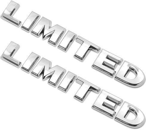 2PCS Chorme Limited Emblem Sticker Badge Decal Fender Side Rear Emblem Badge kit with Full Coverage Adhesive for JP Truck/SUV/Pickup Rear Tailgate in Saudi Arabia