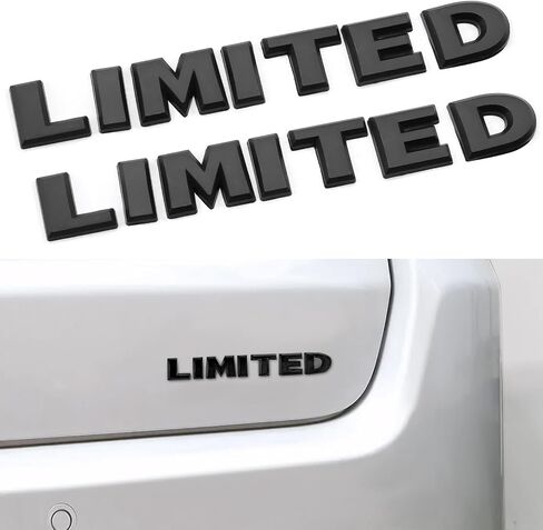 2PCS Chorme Limited Emblem Sticker Badge Decal Fender Side Rear Emblem Badge kit with Full Coverage Adhesive for JP Truck/SUV/Pickup Rear Tailgate in Saudi Arabia