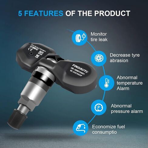 استبدال FINDAUTO لمستشعر الإطارات 315 ميجا هرتز للمعدات الأصلية نظام مراقبة ضغط الإطارات TPMS + لكزس لبونتياك لسليل لتويوتا يستبدل 4260704010 4260706011 4 عبوات in Saudi Arabia