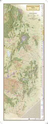 National Geographic: Continental Divide Trail Wall Map - 18 x 48 inches - Paper Rolled in Saudi Arabia