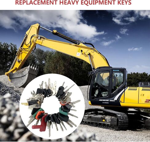 42 مجموعة مفاتيح رئيسية لمعدات البناء الثقيلة، مجموعة مفتاح الإشعال بديلة للقطط كوبوتا تويوتا كوماتسو جون JLG JCB فولفو كوبوتا تاكيوتشي يانمار فورد هوندا هيستر دايو والمزيد in Kuwait