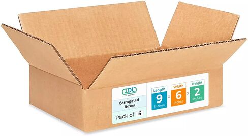 صناديق شحن مموجة صغيرة من IDL Packaging مقاس 9 بوصة طول × 6 بوصة عرض × 2 بوصة ارتفاع (عبوة من 10) - اختيار الجودة لصناديق التعبئة القوية للشحن USPS وUPS وFedEx - صناديق من الورق المقوى سهلة إعادة التدوير للتغليف in Kuwait