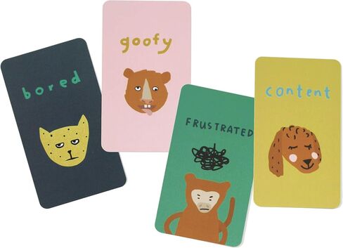 Animal Chat Emotion Activity Cards; Learn Feelings, Build Empathy, and Imagine Together; Mobile and Compact, Long-Lasting Cards in Kuwait