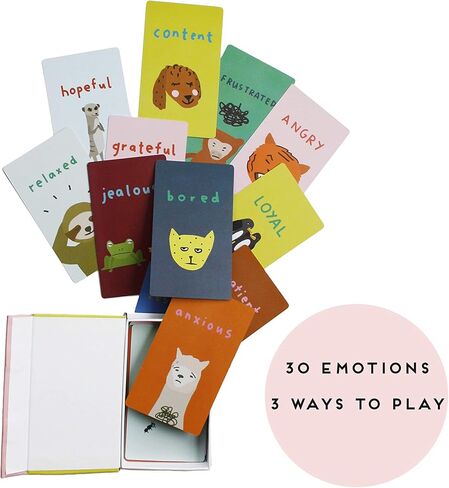 Animal Chat Emotion Activity Cards; Learn Feelings, Build Empathy, and Imagine Together; Mobile and Compact, Long-Lasting Cards in Kuwait