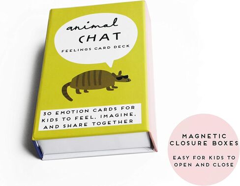 Animal Chat Emotion Activity Cards; Learn Feelings, Build Empathy, and Imagine Together; Mobile and Compact, Long-Lasting Cards in Kuwait