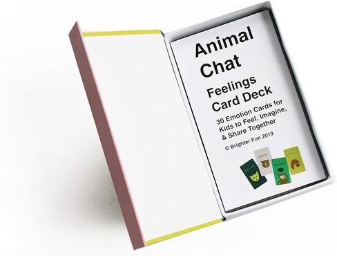 Animal Chat Emotion Activity Cards; Learn Feelings, Build Empathy, and Imagine Together; Mobile and Compact, Long-Lasting Cards in Kuwait