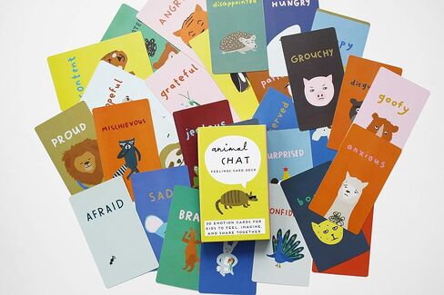Animal Chat Emotion Activity Cards; Learn Feelings, Build Empathy, and Imagine Together; Mobile and Compact, Long-Lasting Cards in Kuwait