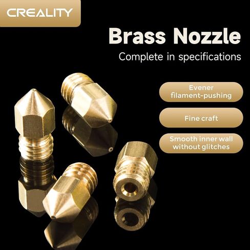 Creality Official Ender 3 0.4mm Nozzles 5 PCS, Brass 3D Printer Hotend Nozzles for Ender 3 V2/Ender 3 Pro/Ender 3 Max/Ender 5 Series/CR 10 Series and Sermoon D1 in Saudi Arabia
