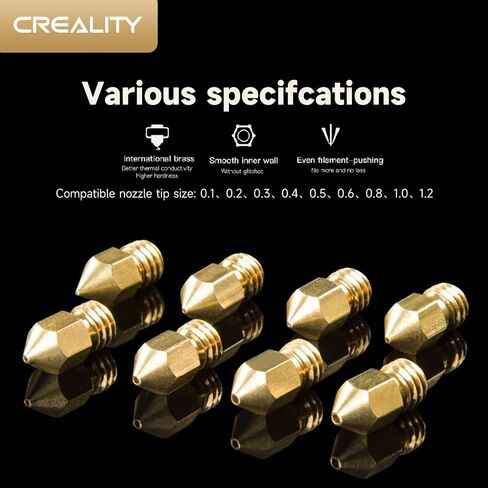 Creality Official Ender 3 0.4mm Nozzles 5 PCS, Brass 3D Printer Hotend Nozzles for Ender 3 V2/Ender 3 Pro/Ender 3 Max/Ender 5 Series/CR 10 Series and Sermoon D1 in Saudi Arabia