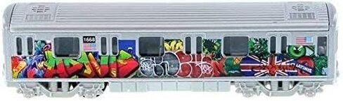 مترو أنفاق مدينة نيويورك مع جرافيتي لاتينو يونيون جاك مقاس 7 بوصات موديل Diecast بمقياس 1:100 in Kuwait