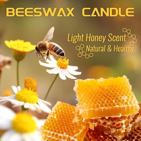 12pcs Natural Beeswax Tealight Candles - Organic Candle Honey Scent Smokeless Clean Burning in Saudi Arabia