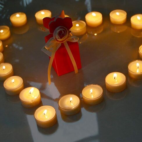 12pcs Natural Beeswax Tealight Candles - Organic Candle Honey Scent Smokeless Clean Burning in Saudi Arabia