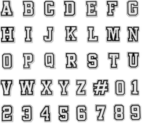 Letters Shoe Charms A-Z Letter Pins And 0-9# Numbers Shoe Charm Wristband Shoes Accessories for Boys Girls Adults Gifts in Saudi Arabia