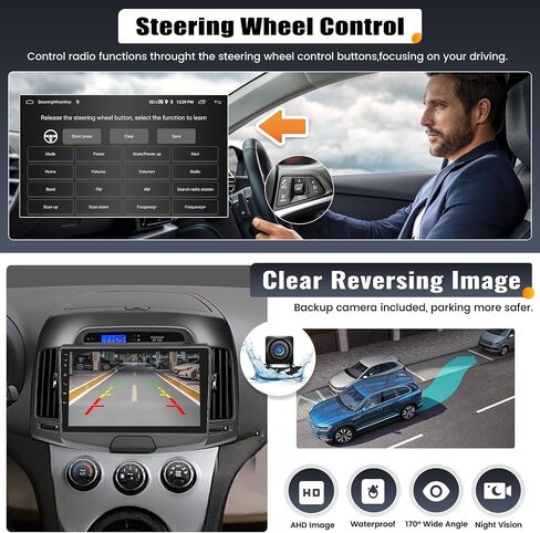 UNITOPSCI 4G+64G for Hyundai Santa Fe IX45 2013-2017 Radio Android Car Stereo Wireless Apple CarPlay Android Auto GPS Navigation 9 Inch Touch Screen FM/RDS Radio USB SWC HiFi WiFi + Backup Camera in Saudi Arabia