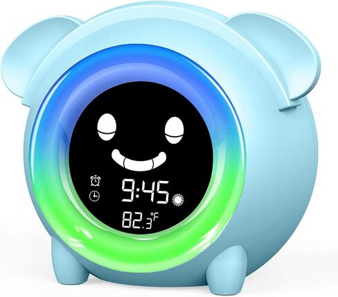 Kids Alarm Clock for Kids, Toddlers Sleep Training Clock with Sound Machine, Night Light, Nap Timer, Temperature Detect, Ok to Wake Alarm Clock for Boys Girls Bedroom in Saudi Arabia
