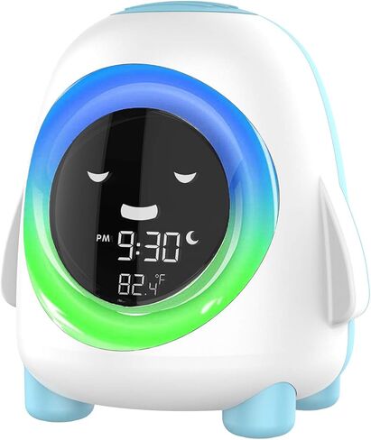 Kids Alarm Clock for Kids, Toddlers Sleep Training Clock with Sound Machine, Night Light, Nap Timer, Temperature Detect, Ok to Wake Alarm Clock for Boys Girls Bedroom in Saudi Arabia