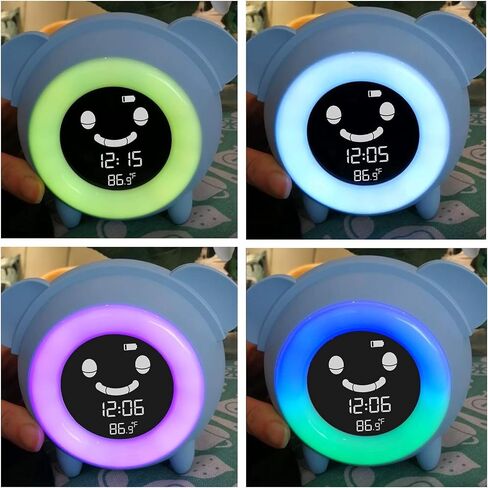 Kids Alarm Clock for Kids, Toddlers Sleep Training Clock with Sound Machine, Night Light, Nap Timer, Temperature Detect, Ok to Wake Alarm Clock for Boys Girls Bedroom in Saudi Arabia