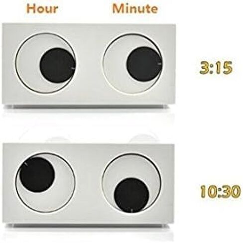 Novelty Rotating Eyes Desktop Alarm Clock Fun Looking Time Tracker in Saudi Arabia