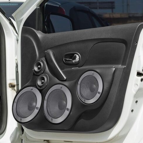 X AUTOHAUX 2pcs 4" Orange Car Audio Speaker Cover Mesh Subwoofer Grill Horn Glossy Guard Protector in Saudi Arabia