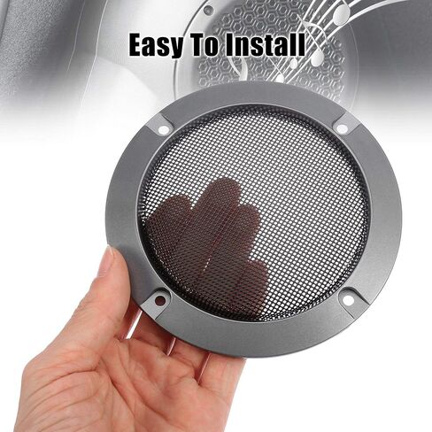 X AUTOHAUX 2pcs 4" Orange Car Audio Speaker Cover Mesh Subwoofer Grill Horn Glossy Guard Protector in Saudi Arabia