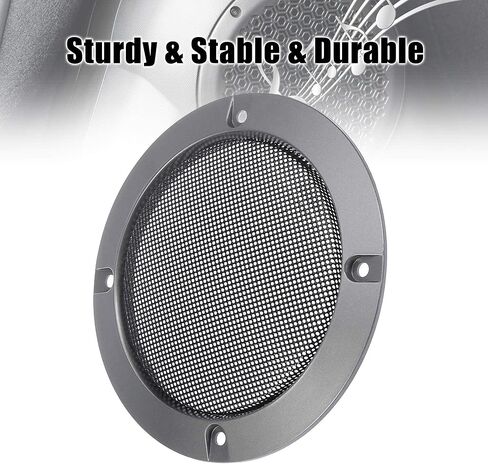 X AUTOHAUX 2pcs 4" Orange Car Audio Speaker Cover Mesh Subwoofer Grill Horn Glossy Guard Protector in Saudi Arabia