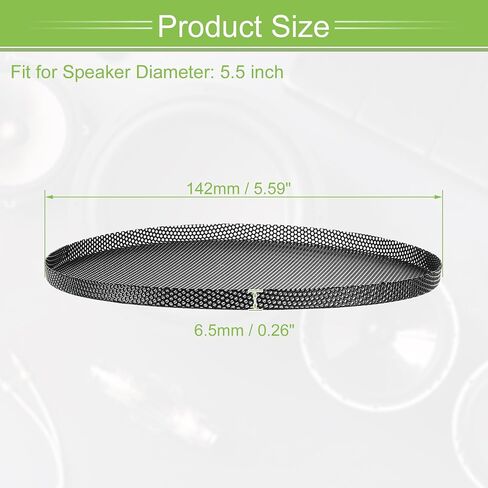 ACROPIX Universal 5.5 Inch Speaker Grills Mesh for Audio Subwoofer 142x6.5mm Grille without Frame Black - Pack of 4 in Saudi Arabia