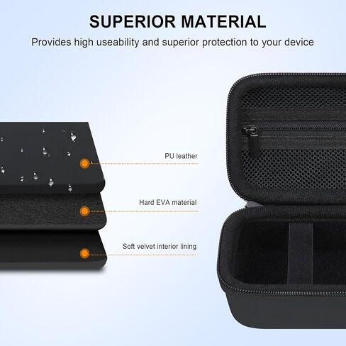 Carrying Case for DEWALT/Noxgear 39g Wearable Bluetooth Speaker, Magnetic Clip-On Wireless Jobsite Pro Water-Resistant Portable Speaker Travel Storage Cover Bag Organizer Holder, Black in Saudi Arabia