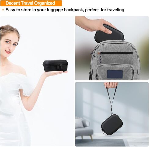 Carrying Case for DEWALT/Noxgear 39g Wearable Bluetooth Speaker, Magnetic Clip-On Wireless Jobsite Pro Water-Resistant Portable Speaker Travel Storage Cover Bag Organizer Holder, Black in Saudi Arabia