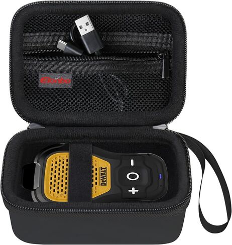 Carrying Case for DEWALT/Noxgear 39g Wearable Bluetooth Speaker, Magnetic Clip-On Wireless Jobsite Pro Water-Resistant Portable Speaker Travel Storage Cover Bag Organizer Holder, Black in Saudi Arabia
