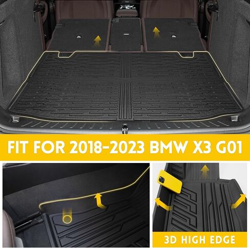 مسند الظهر حصيرة ل 2018-2023 BMW X3 G01 جميع الأحوال الجوية TPE الخلفي المقعد الخلفي حامي البضائع بطانة ل 2018 2019 2020 2021 2022 2023 BMW X3 G01 in Kuwait